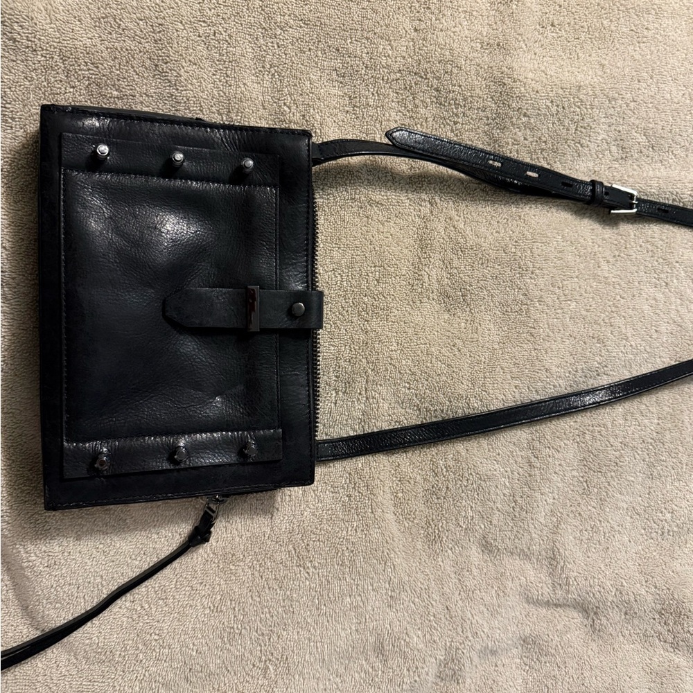 Botkier NY Black Leather Crossbody with Gunmetal - Barely used, very clean